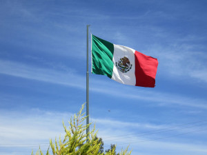 Bandera Mexico Capilla de Guadalupe 