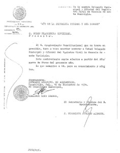 Nombramiento Delegación Mezcala 1974